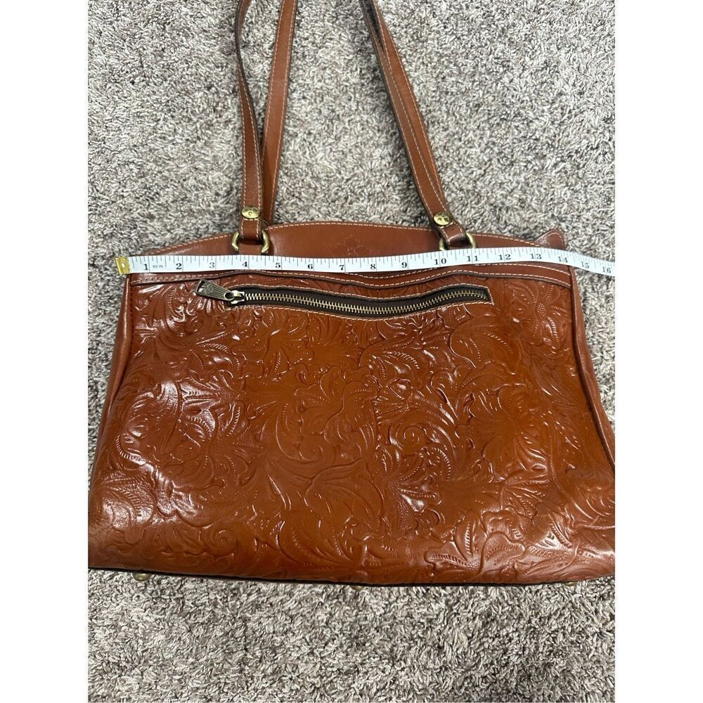 Patricia Nash Tooled Florence Poppy Leather Tote Bag Handbag Shoulder Purse - Picture 11 of 16